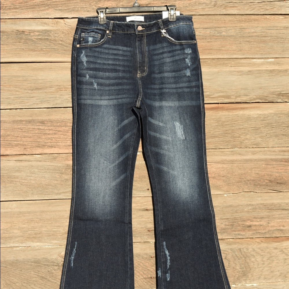 Kancan plus size flare jeans